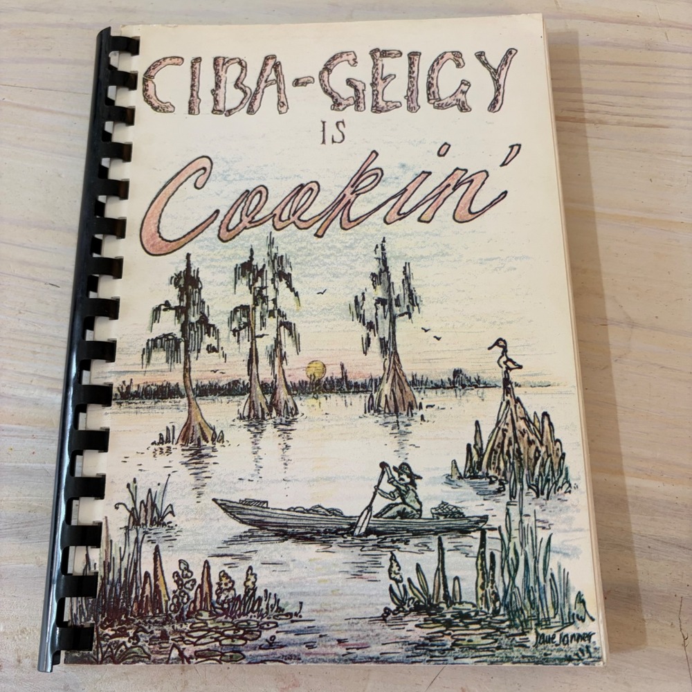 Vintage 1991 Ciba-Geigy Is Cookin Cajun Creole Louisiana Community Cookbook